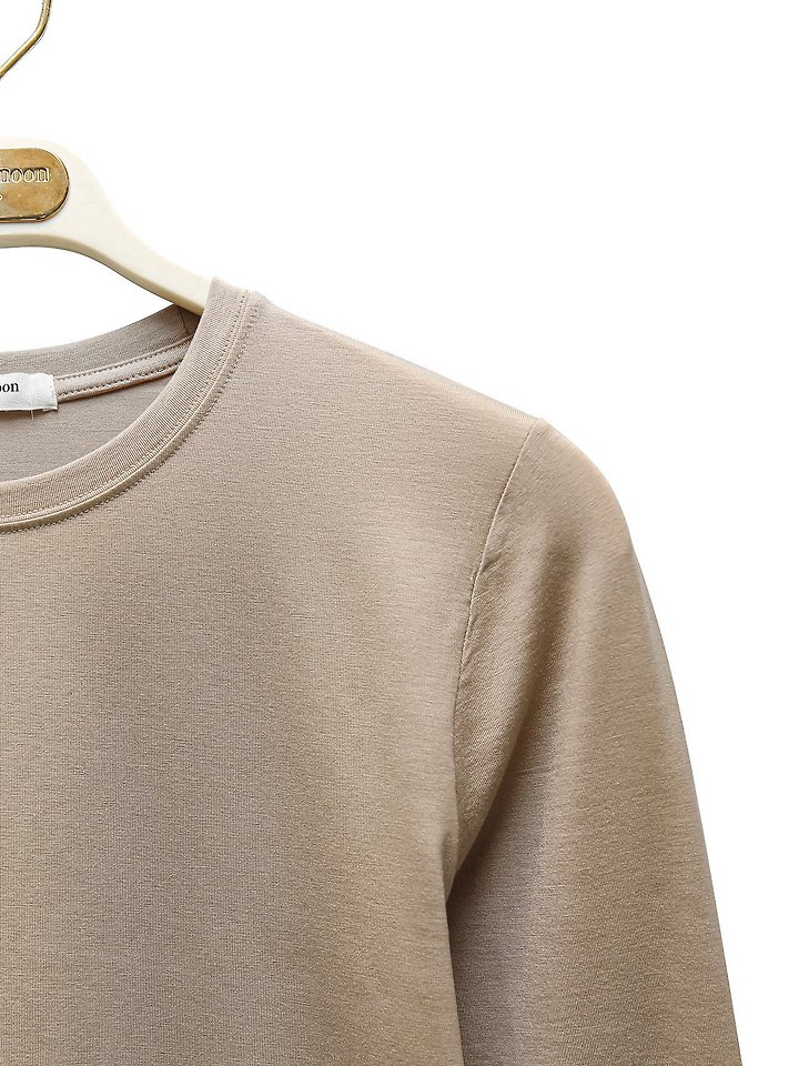 Paper Moon - Korean Women Fashion - #momslook - Classic Slim-Fit Tencel Crewneck Top - 7