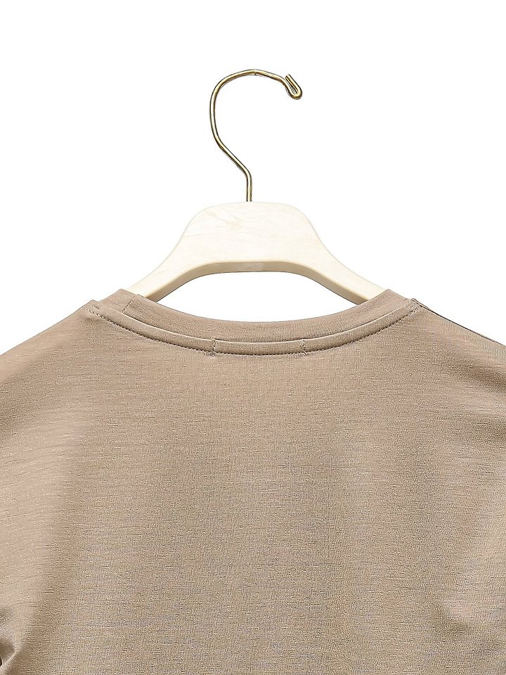 Paper Moon - Korean Women Fashion - #momslook - Classic Slim-Fit Tencel Crewneck Top - 9