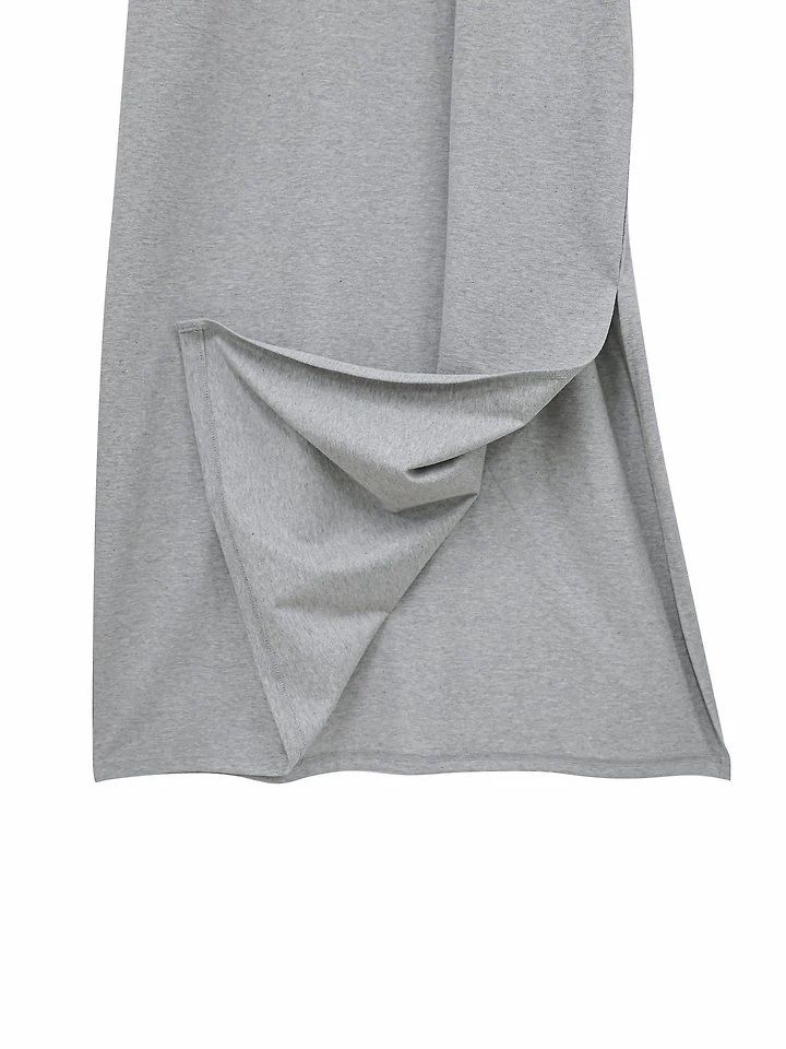 Paper Moon - Korean Women Fashion - #momslook - One-Side Slit Detail Oversized Maxi One-piece - 12