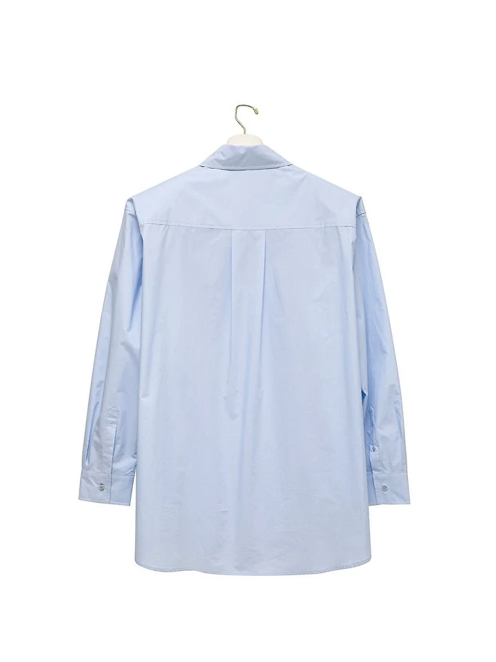 Paper Moon - Korean Women Fashion - #momslook - Maxi Oversized Padded-Shoulder Cotton Button-Down Shirt - 8