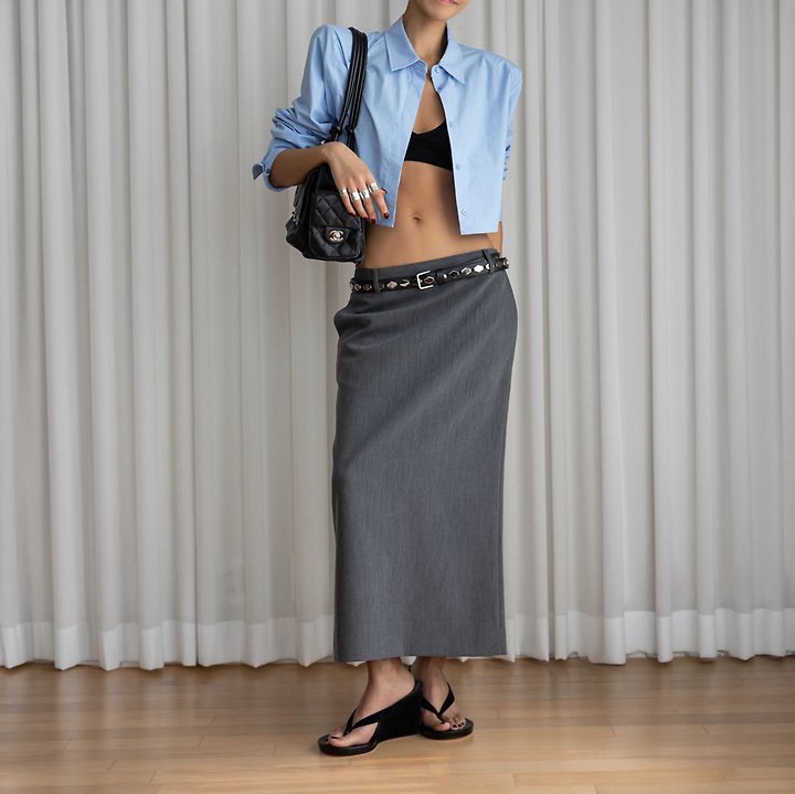 Paper Moon - Korean Women Fashion - #momslook - Classic Back-Slit Midi Pencil Skirt - 5