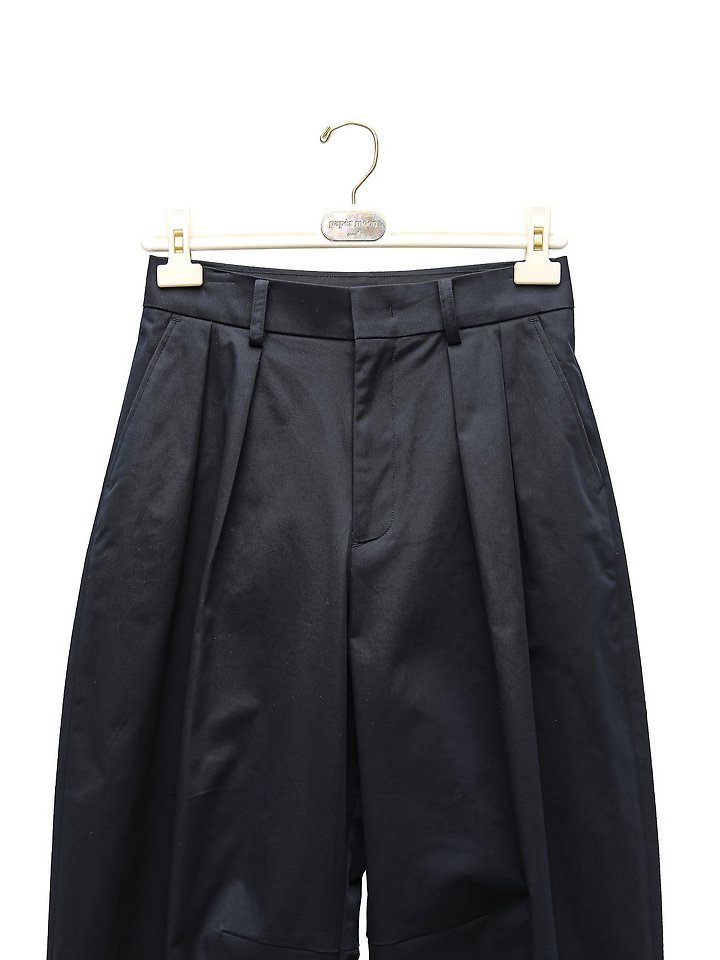 Paper Moon - Korean Women Fashion - #momslook - Curved Volume Wide Chino Pants - 9