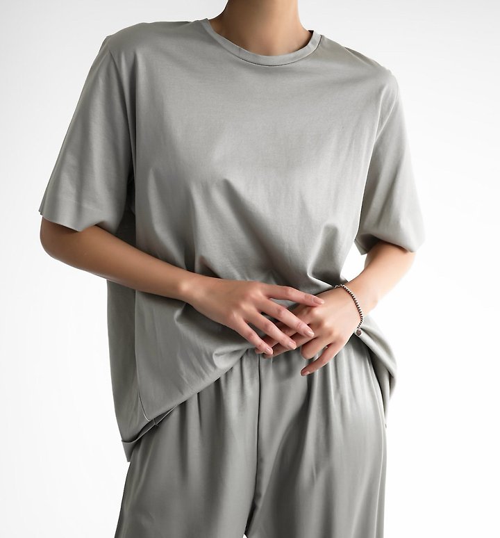 Paper Moon - Korean Women Fashion - #momslook - Luxe Mercerized Basic Tee