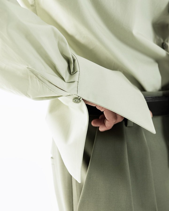 Paper Moon - Korean Women Fashion - #womensfashion - Wing Cuff Detail Button-Down Shirt - 4