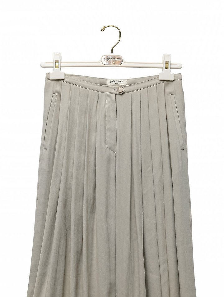 Paper Moon - Korean Women Fashion - #momslook - Bamboo Pleated Pintuck Wide Trousers - 7