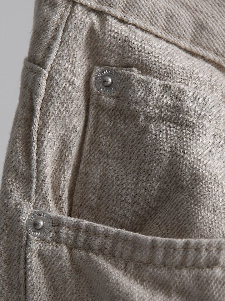 Paper Moon - Korean Women Fashion - #momslook - Natural Linen Denim Wide Pants - 4