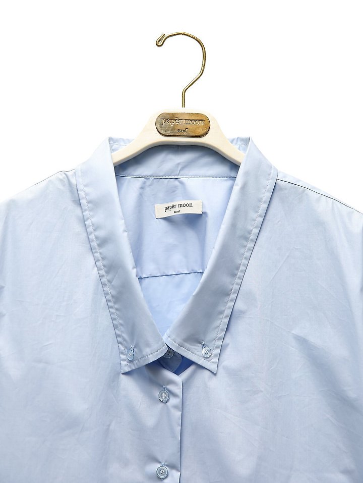 Paper Moon - Korean Women Fashion - #momslook - Low-Collar Paper Button-Down Shirt - 10