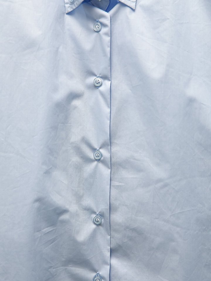 Paper Moon - Korean Women Fashion - #momslook - Low-Collar Paper Button-Down Shirt - 12