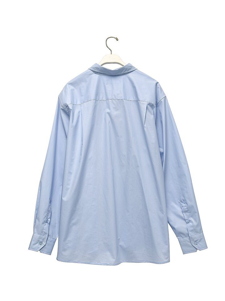 Paper Moon - Korean Women Fashion - #momslook - Low-Collar Paper Button-Down Shirt - 8