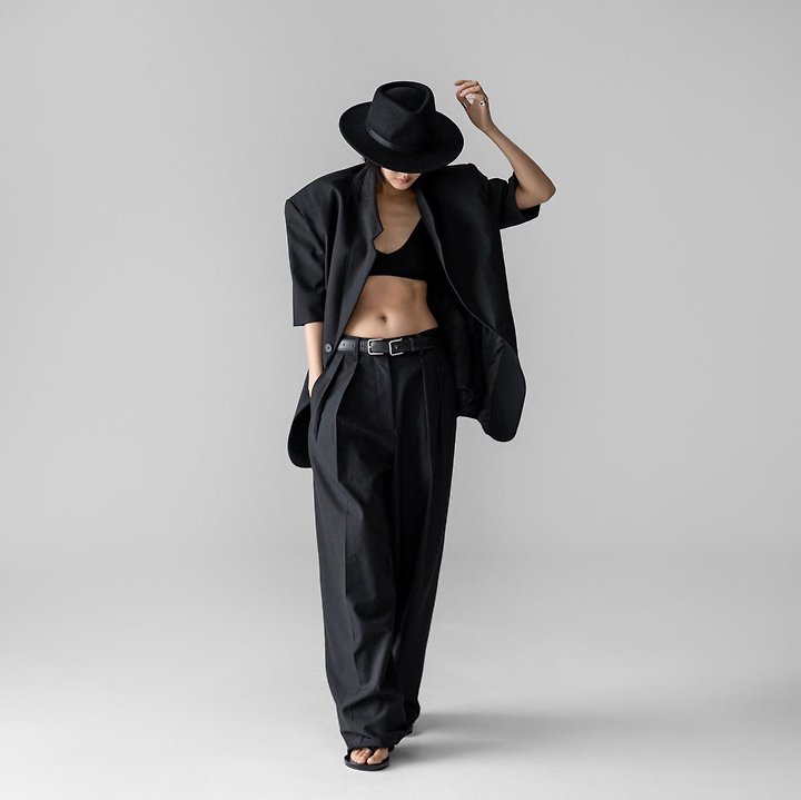 Paper Moon - Korean Women Fashion - #womensfashion - Summer Wool Low-Waist Trousers - 4
