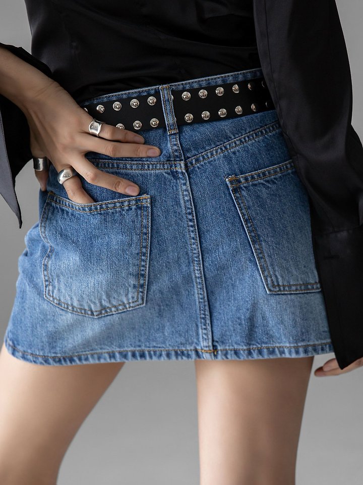Paper Moon - Korean Women Fashion - #womensfashion - Chunky Stud Detail Belt - 4
