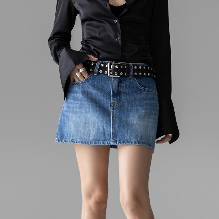 Paper Moon - Korean Women Fashion - #momslook - Chunky Stud Detail Belt - 6