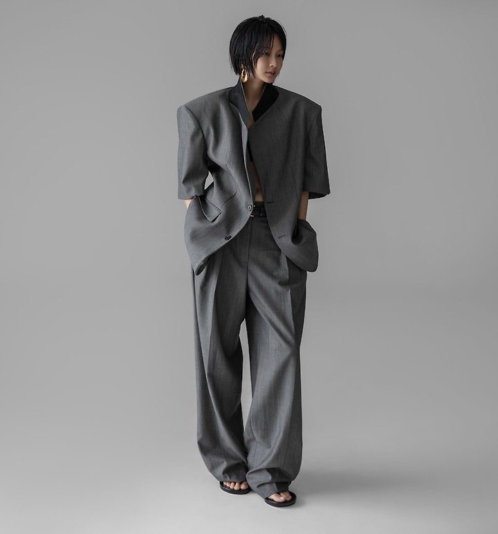 Paper Moon - Korean Women Fashion - #momslook - Summer Wool Low-Waist Trousers - 6