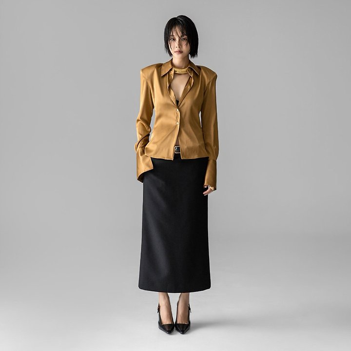 Paper Moon - Korean Women Fashion - #momslook - Classic Back-Slit Midi Pencil Skirt - 6