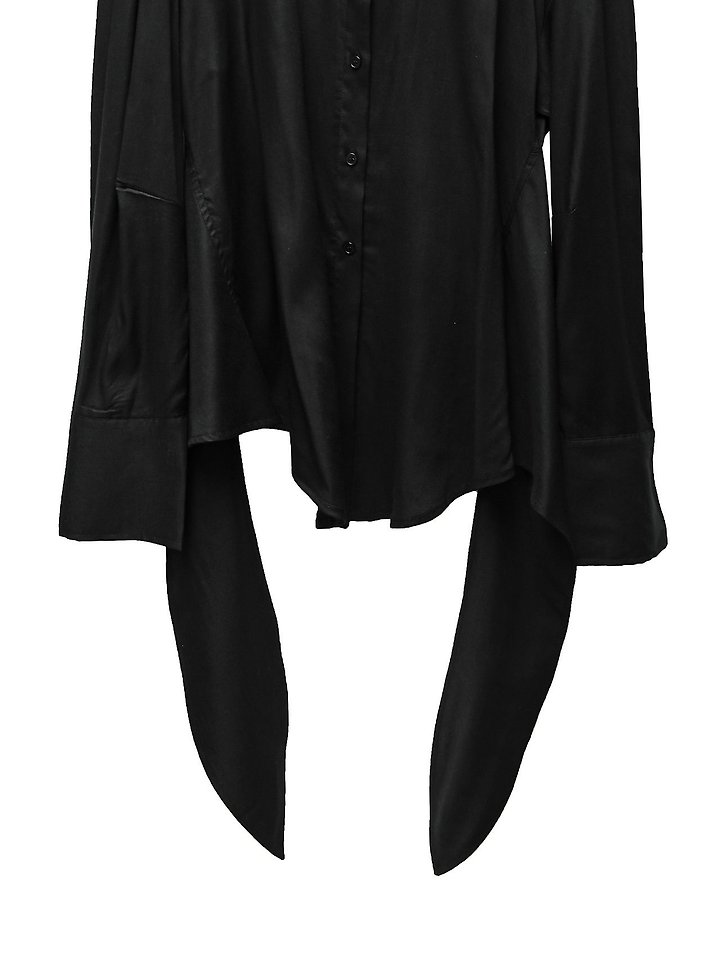 Paper Moon - Korean Women Fashion - #momslook - Back Cut-Out Knot Shirt - 11
