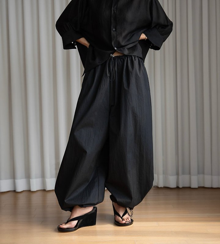 Paper Moon - Korean Women Fashion - #momslook - Cotton Balloon Wide Trousers - 6