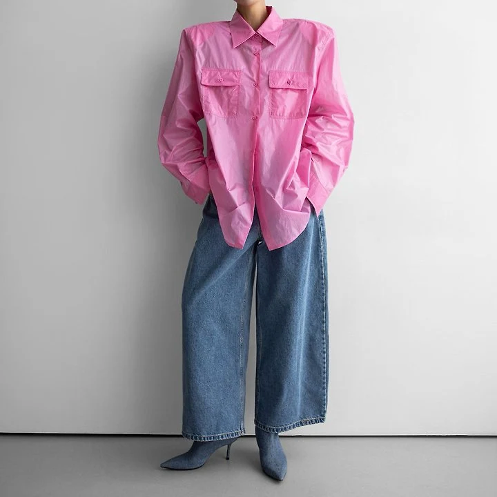 Paper Moon - Korean Women Fashion - #womensfashion - Nylon Summer Utility Pocket Shirt - 4
