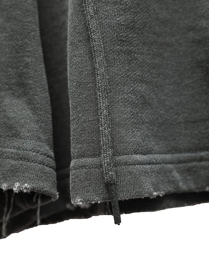 Paper Moon - Korean Women Fashion - #momslook - Pigment-Dyed Cotton Cut-Off Sweat Shorts - 10