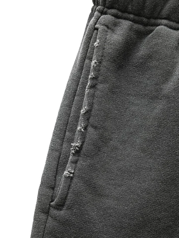 Paper Moon - Korean Women Fashion - #momslook - Pigment-Dyed Cotton Cut-Off Sweat Shorts - 8