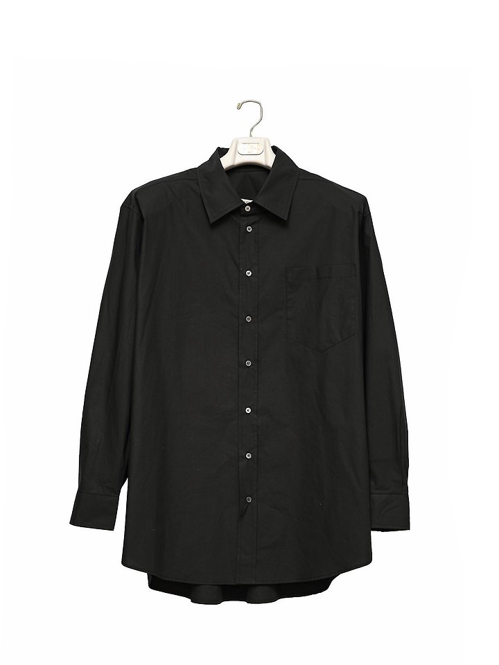 Paper Moon - Korean Women Fashion - #momslook - Maxi Oversized Padded-Shoulder Cotton Button-Down Shirt - 7