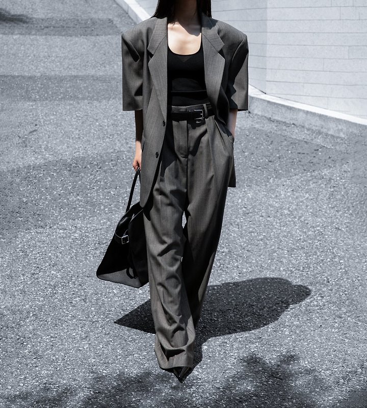 Paper Moon - Korean Women Fashion - #womensfashion - Summer Wool Low-Waist Trousers - 4
