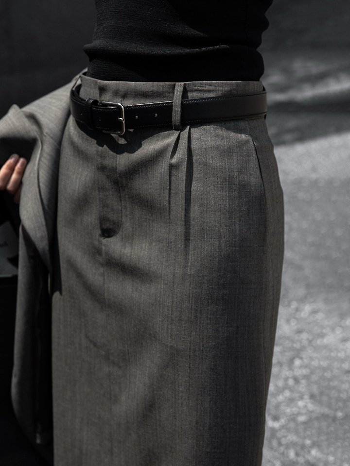 Paper Moon - Korean Women Fashion - #momslook - Summer Wool Pintuck Pencil Skirt - 6