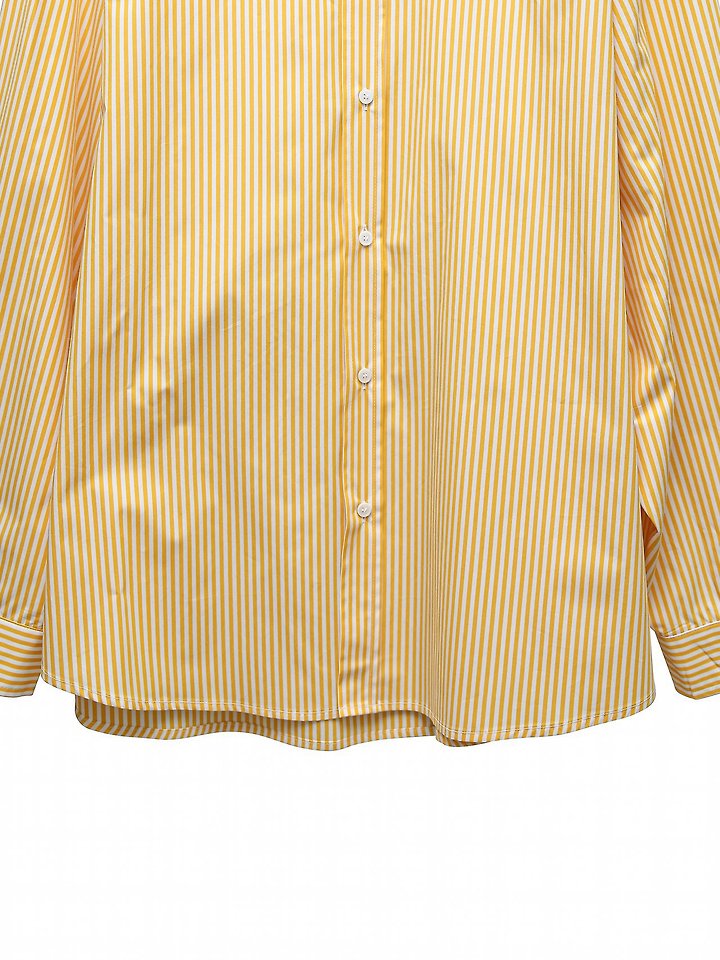 Paper Moon - Korean Women Fashion - #momslook - Lounge Stripe Button-Down Shirt - 10