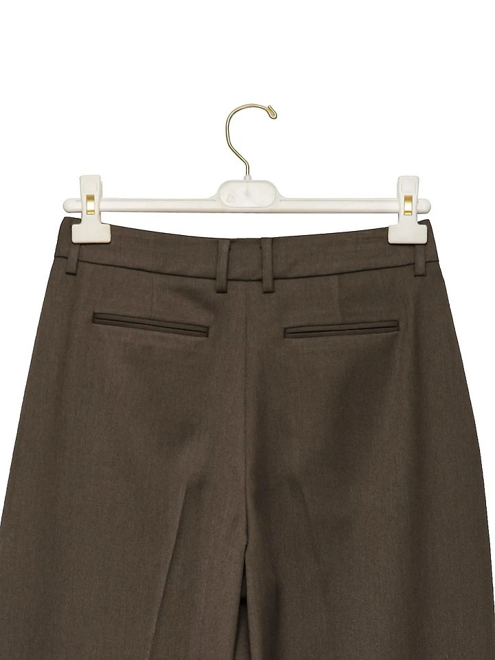Paper Moon - Korean Women Fashion - #momslook - Wool Silk Low-Rise Trousers - 11