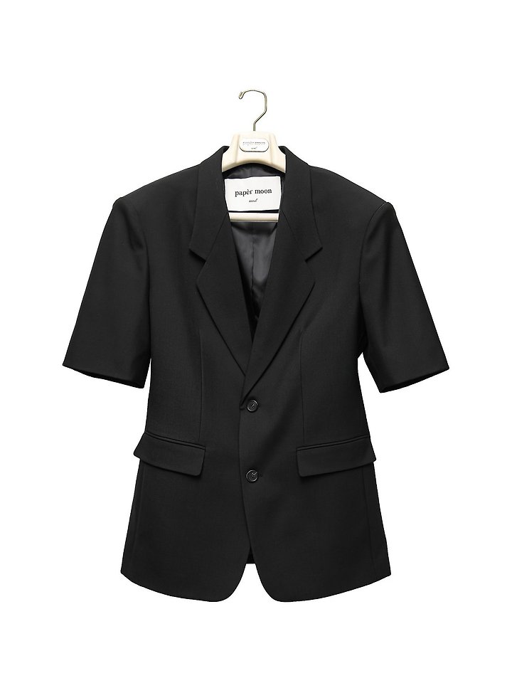 Paper Moon - Korean Women Fashion - #momslook - Half-Sleeve Summer Wool Blazer - 12