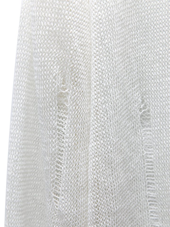 Paper Moon - Korean Women Fashion - #pursuepretty - Distressed Sheer Linen Knit Top - 12