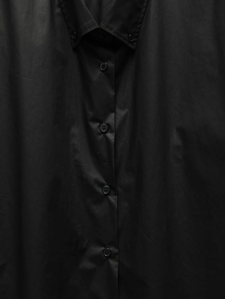 Paper Moon - Korean Women Fashion - #pursuepretty - Low-Collar Paper Button-Down Shirt - 11
