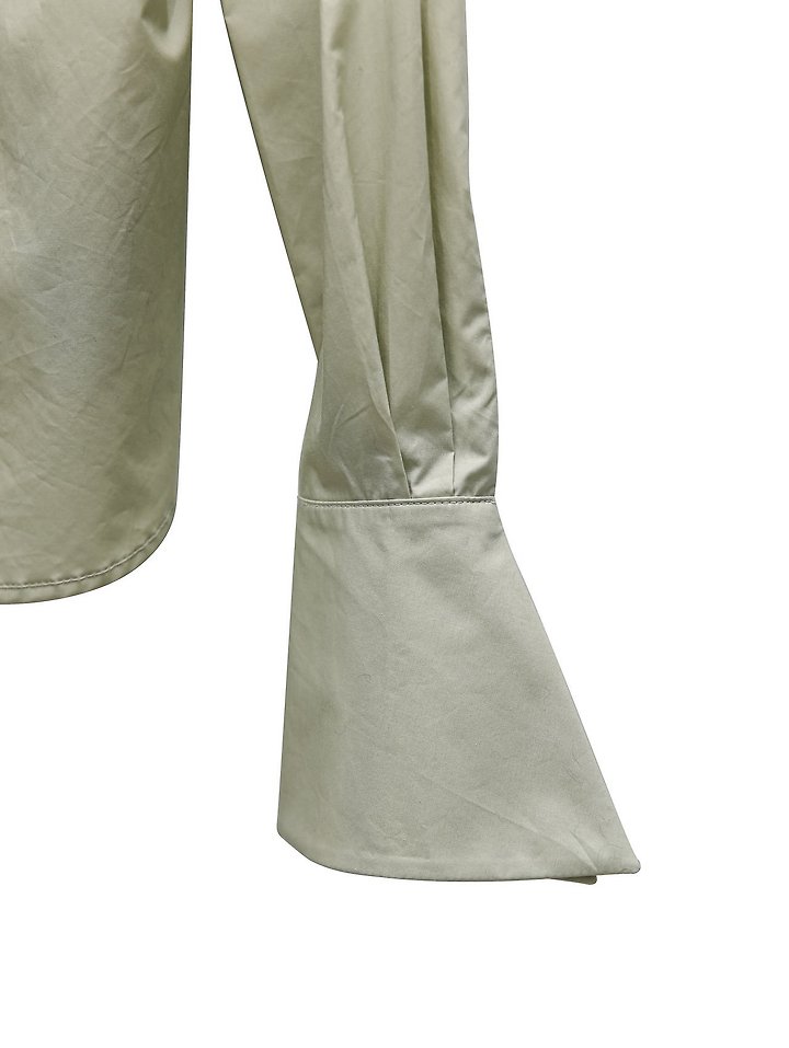 Paper Moon - Korean Women Fashion - #pursuepretty - Wing Cuff Detail Button-Down Shirt - 12