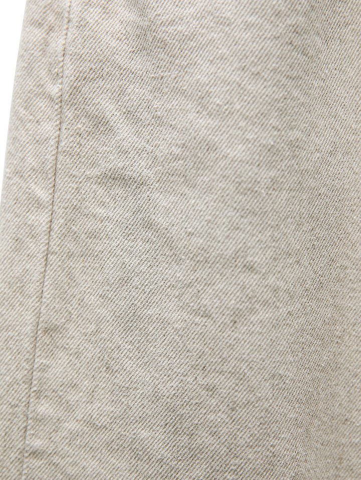 Paper Moon - Korean Women Fashion - #pursuepretty - Natural Linen Denim Wide Pants - 9