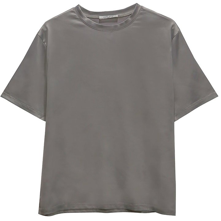 Paper Moon - Korean Women Fashion - #restrostyle - Classic Silky Satin Short-Sleeve Top - 2