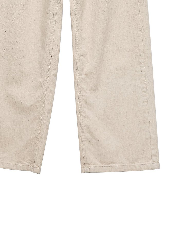Paper Moon - Korean Women Fashion - #restrostyle - Natural Linen Denim Wide Pants - 10