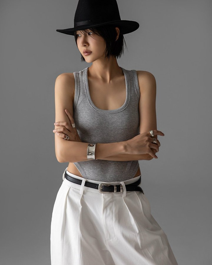 Paper Moon - Korean Women Fashion - #restrostyle - Essential Ribbed Sleeveless Bodysuit - 5