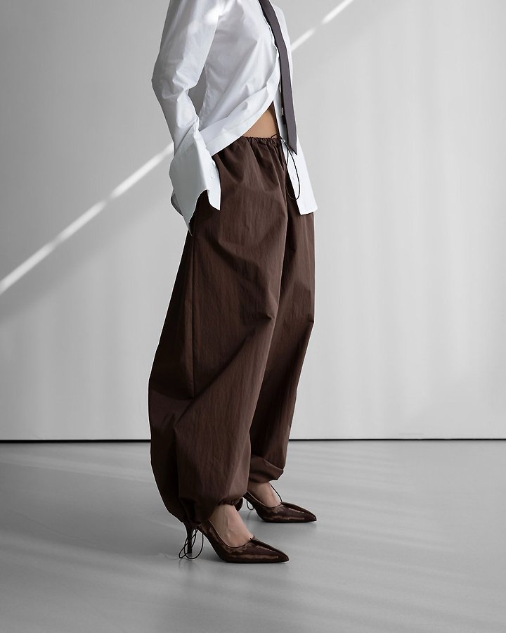 Paper Moon - Korean Women Fashion - #restrostyle - Cotton Balloon Wide Trousers - 2