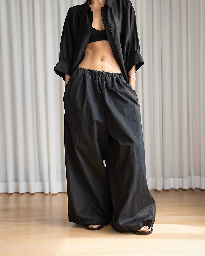 Paper Moon - Korean Women Fashion - #restrostyle - Cotton Balloon Wide Trousers