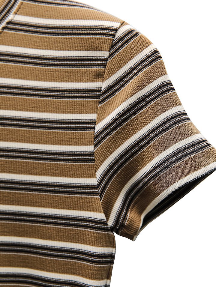 Paper Moon - Korean Women Fashion - #restrostyle - Soft Ribbed Stripe Tee - 8