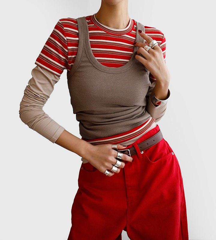 Paper Moon - Korean Women Fashion - #romanticstyle - Sleeveless Ribbed Jersey Tank Top - 6