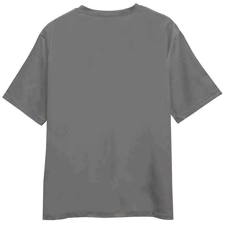 Paper Moon - Korean Women Fashion - #romanticstyle - Classic Silky Satin Short-Sleeve Top - 3