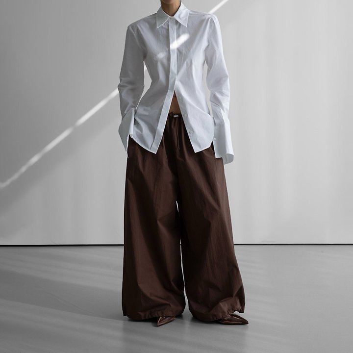 Paper Moon - Korean Women Fashion - #romanticstyle - Cotton Balloon Wide Trousers - 3