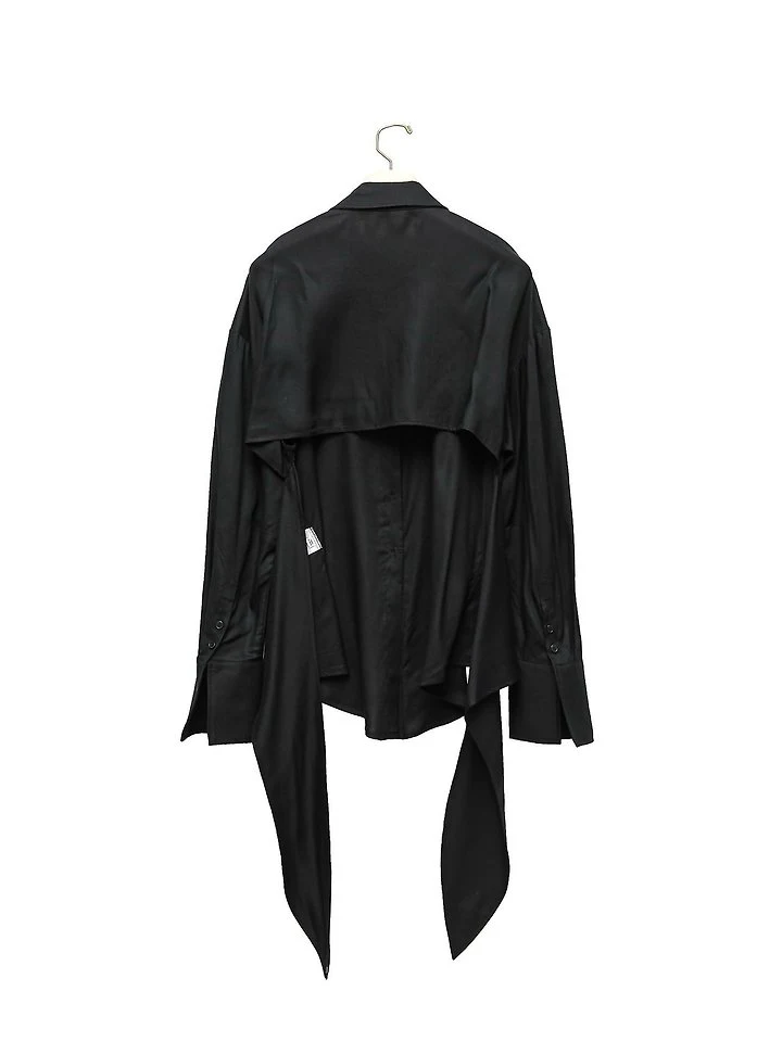 Paper Moon - Korean Women Fashion - #romanticstyle - Back Cut-Out Knot Shirt - 7