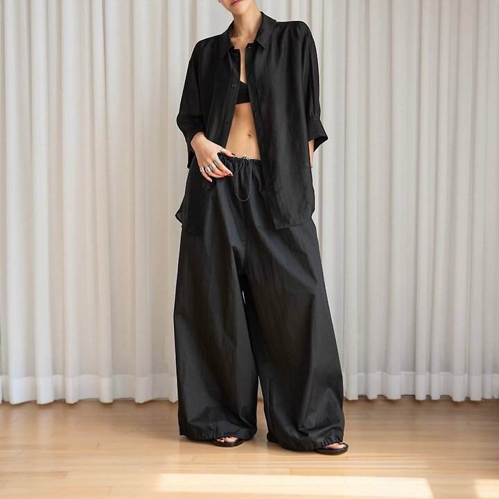 Paper Moon - Korean Women Fashion - #romanticstyle - Cotton Balloon Wide Trousers - 2
