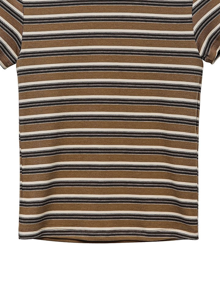 Paper Moon - Korean Women Fashion - #romanticstyle - Soft Ribbed Stripe Tee - 9