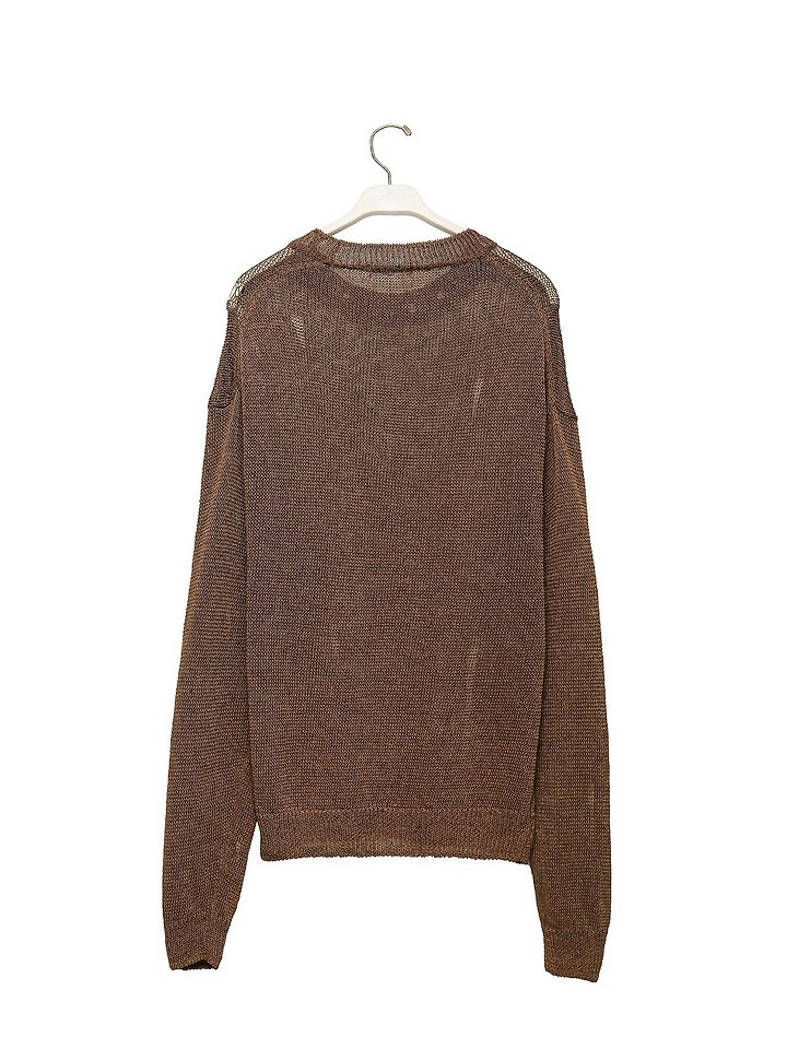 Paper Moon - Korean Women Fashion - #shopsmall - Distressed Sheer Linen Knit Top - 8