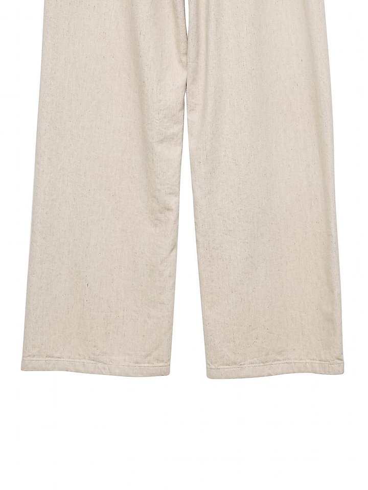 Paper Moon - Korean Women Fashion - #shopsmall - Natural Linen Denim Wide Pants - 12