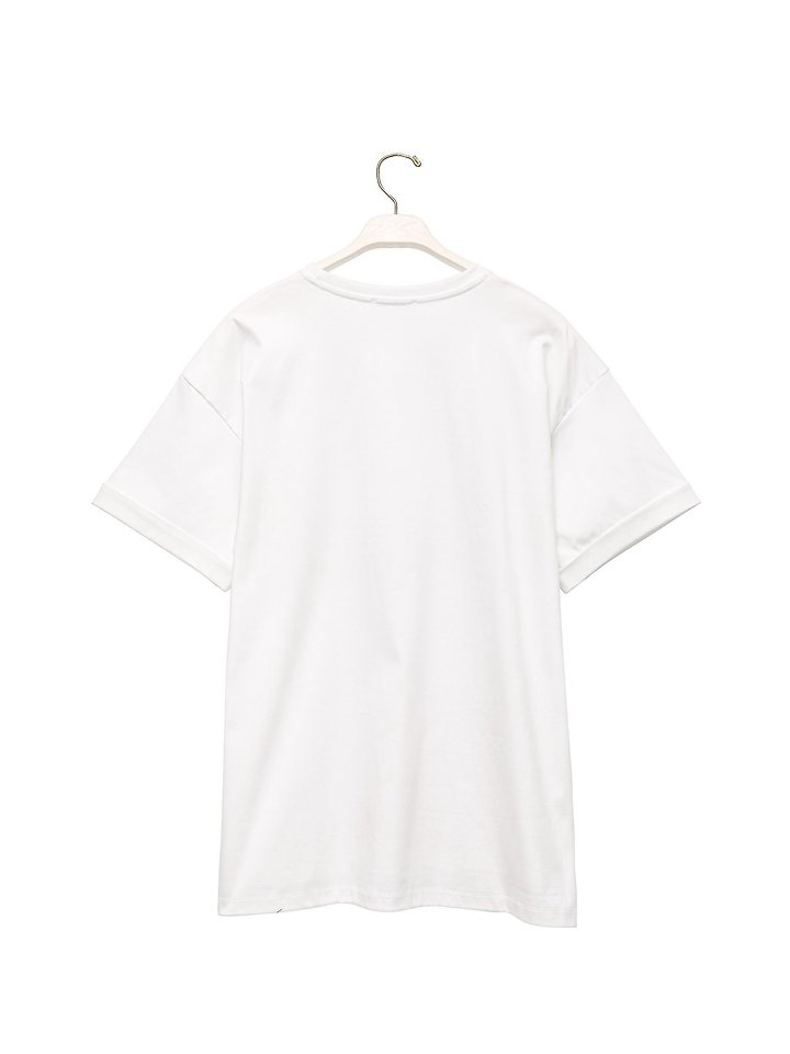 Paper Moon - Korean Women Fashion - #shopsmall - Premium Cotton Roll-Up Tee - 6