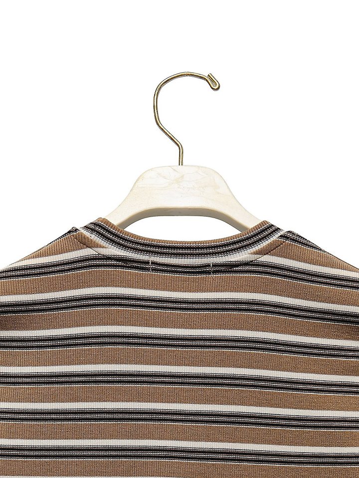 Paper Moon - Korean Women Fashion - #shopsmall - Soft Ribbed Stripe Tee - 10