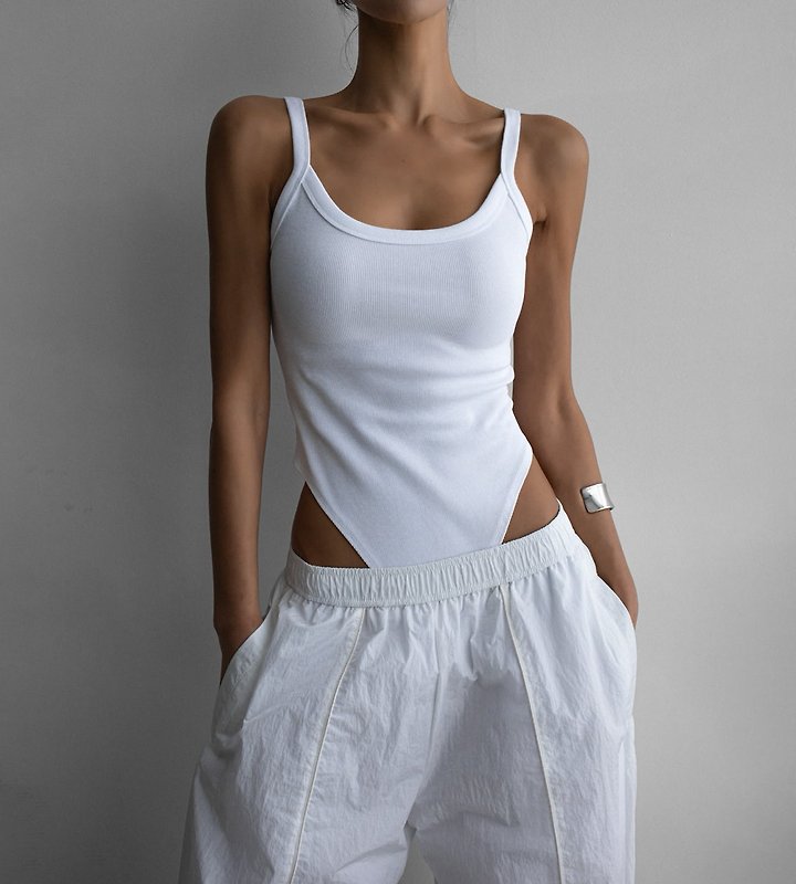 Paper Moon - Korean Women Fashion - #shopsmall - Sleeveless Open-Back Bodysuit - 3